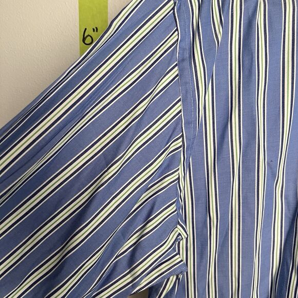 LINCS Men's Striped‎ Shirt Size XL NWT Blue White With Light Purple Inside - Picture 4 of 9